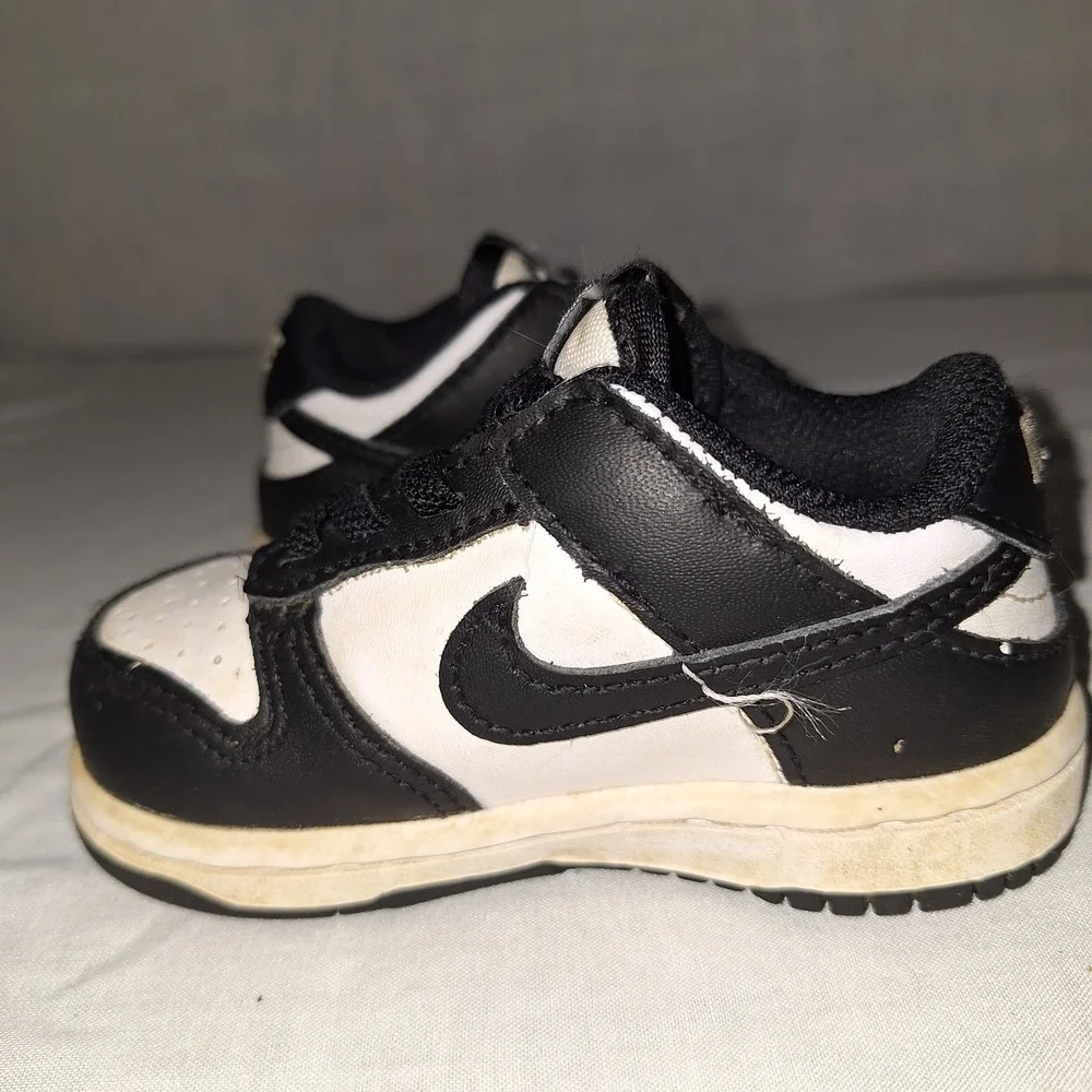 Nike Dunk Low Panda‎ TD Toddler 5c Black White Shoes CW1589-100 Kidcore Babycore